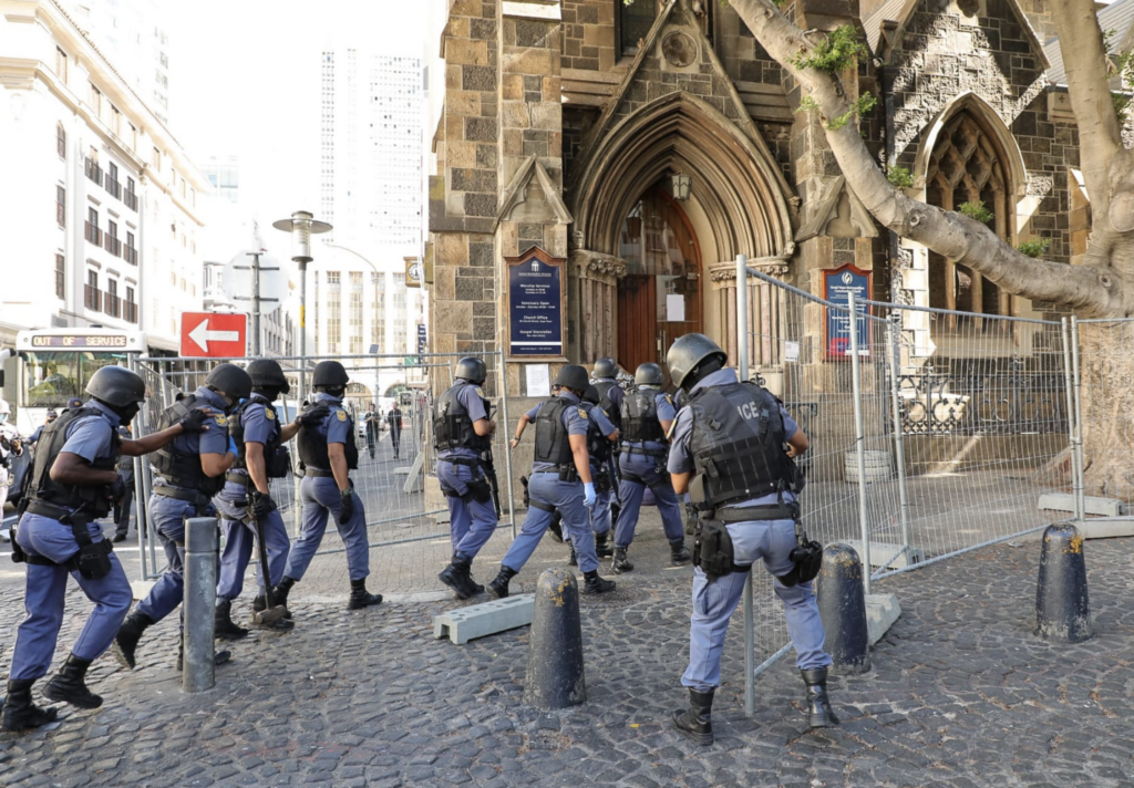 South African Police Evict Migrants From Cape Town Church Cgtn Africa