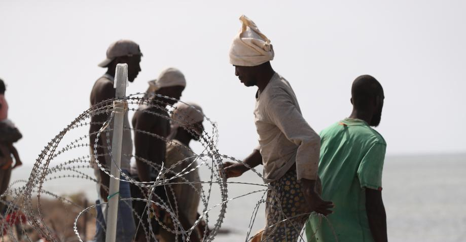 File Photo: African migrants are seen at the Libya-Tunisia border in Ras Ajdir, Libya, on July 26, 2023. /Xinhua