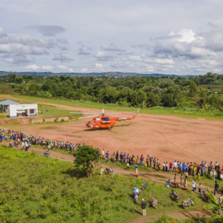 A general view shows a United Nations Humanitarian Air Service (UNHAS)