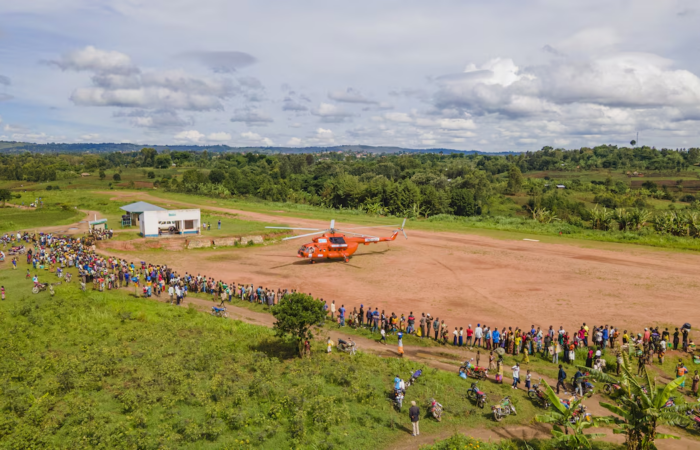 A general view shows a United Nations Humanitarian Air Service (UNHAS)